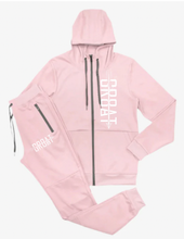 Cargar imagen en el visor de la galería, Conjunto de jogger con cremallera Gr8at (rojo)