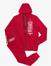Cargar imagen en el visor de la galería, Conjunto de jogger con cremallera Gr8at (rojo)