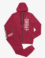Cargar imagen en el visor de la galería, Conjunto de jogger con cremallera Gr8at (rojo)