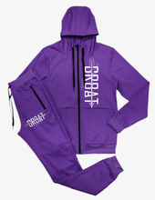 Cargar imagen en el visor de la galería, Conjunto de jogger con cremallera Gr8at (rojo)