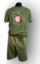 Cargar imagen en el visor de la galería, Conjunto corto verde oliva desgastado