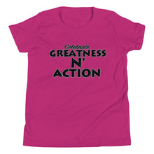 Load image into Gallery viewer, Youth Greatness N' Action Statement T-Shirt (B.P)