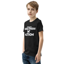 Load image into Gallery viewer, Youth Greatness N' Action Statement T-Shirt (W.P)