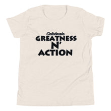 Load image into Gallery viewer, Youth Greatness N' Action Statement T-Shirt (B.P)