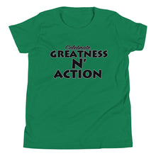 Load image into Gallery viewer, Youth Greatness N' Action Statement T-Shirt (B.P)