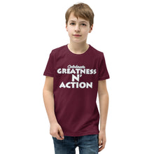 Load image into Gallery viewer, Youth Greatness N' Action Statement T-Shirt (W.P)
