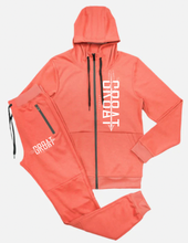 Cargar imagen en el visor de la galería, Conjunto de jogger con cremallera Gr8at (rojo)
