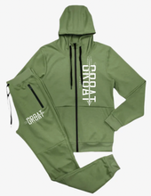 Cargar imagen en el visor de la galería, Conjunto de jogger con cremallera Gr8at (rojo)
