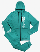 Cargar imagen en el visor de la galería, Conjunto de jogger con cremallera Gr8at (rojo)
