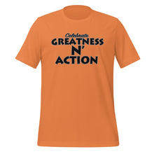 Load image into Gallery viewer, Greatness N&#39; Action Statement T-Shirt (B.P)
