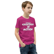 Load image into Gallery viewer, Youth Greatness N&#39; Action Statement T-Shirt (W.P)
