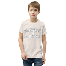 Load image into Gallery viewer, Youth Greatness N&#39; Action Statement T-Shirt (W.P)
