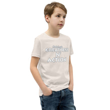 Load image into Gallery viewer, Youth Greatness N&#39; Action Statement T-Shirt (W.P)
