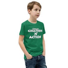 Load image into Gallery viewer, Youth Greatness N&#39; Action Statement T-Shirt (W.P)
