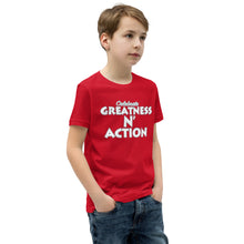 Load image into Gallery viewer, Youth Greatness N&#39; Action Statement T-Shirt (W.P)
